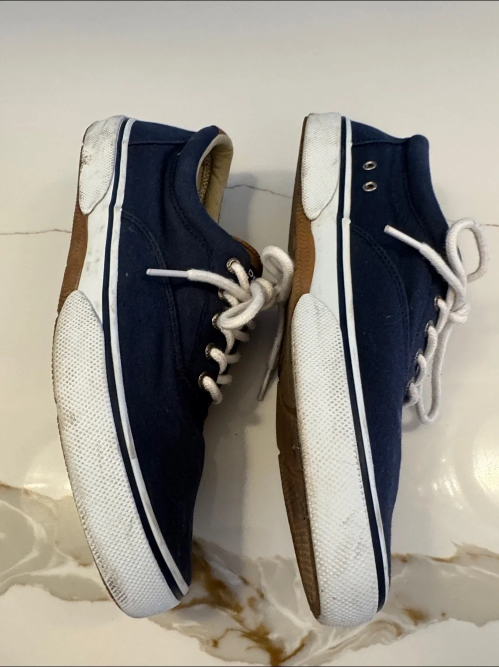 Sperry Navy Top Sider Canvas Lace-Up Men’s Shoes